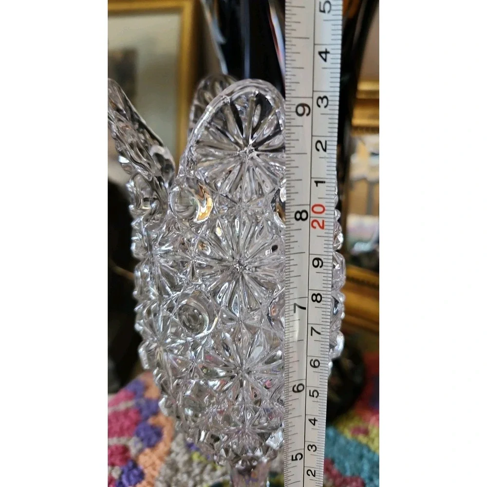 Antique ELSON Glass EAPG tulip-shaped pedestal vase Daisy & Button Pattern